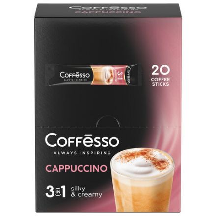 Кофе растворимый порционный COFFESSO "3 в 1 Cappuccino", пакетик 15 г, 102148