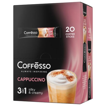 Кофе растворимый порционный COFFESSO "3 в 1 Cappuccino", пакетик 15 г, 102148