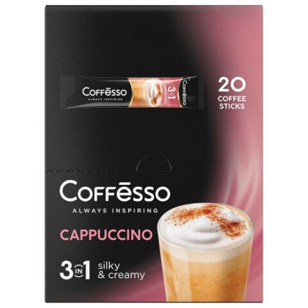 Кофе растворимый порционный COFFESSO "3 в 1 Cappuccino", пакетик 15 г, 102148