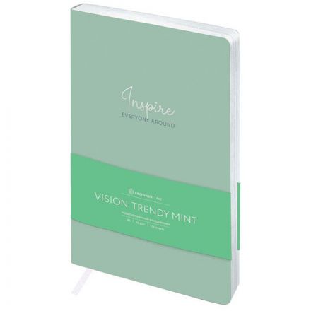 Ежедневник недатированный, А5, 136л., кожзам, Greenwich Line "Vision. Trendy mint", тон. блок, срез фольга