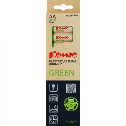 Батарейка Комус Green AA/LR6 12 шт/уп Батарейка Комус Green AA/LR6 12 шт/уп