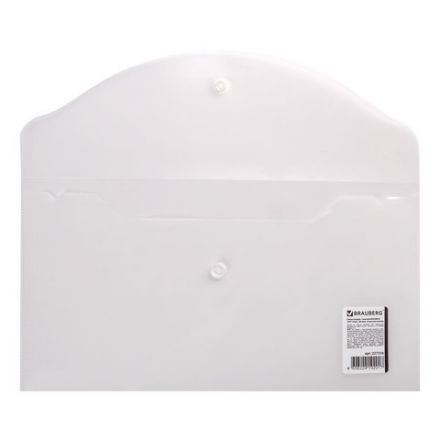 Папка-конверт с кнопкой МАЛОГО ФОРМАТА (250х135 мм), матовая прозрачная, 0,18 мм, BRAUBERG, 227316 Папка-конверт с кнопкой МАЛОГО ФОРМАТА (250х135 мм), матовая прозрачная, 0,18 мм, BRAUBERG, 227316