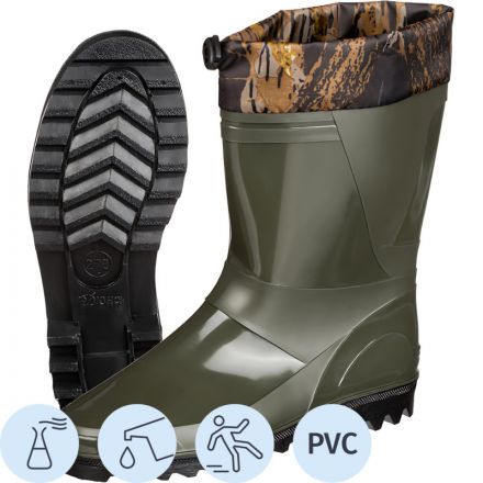 Сапоги мужские цв.оливковый мод.141/01 (р.46) (300) ПВХ с надставкой