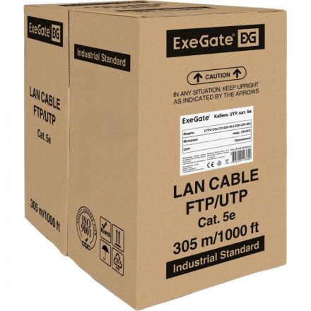 Кабель ExeGate UTP4-C5e-CU-S24-IN-LSZH-OR-305-FLUKE UTP