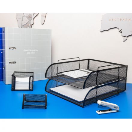 Вертикальный накопитель для бумаг Attache (металлическая сетка, ширина 72 мм, черный)