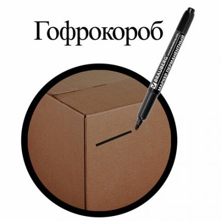 Маркер перманентный двусторонний BRAUBERG, ЧЕРНЫЙ, круглый наконечник, 2/4 мм, 150836 Маркер перманентный двусторонний BRAUBERG, ЧЕРНЫЙ, круглый наконечник, 2/4 мм, 150836