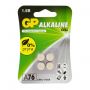 Батарейки КОМПЛЕКТ 4 шт., GP Alkaline, A76 (G13, LR44), алкалиновая, блистер, A76-С10, A76F-2CRU4 Батарейки КОМПЛЕКТ 4 шт., GP Alkaline, A76 (G13, LR44), алкалиновая, блистер, A76-С10, A76F-2CRU4