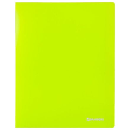 Папка на 2 кольцах BRAUBERG "Neon", 25 мм, внутренний карман, неоновая, зеленая, до 170 листов, 0,7 мм, 227456 Папка на 2 кольцах BRAUBERG "Neon", 25 мм, внутренний карман, неоновая, зеленая, до 170 листов, 0,7 мм, 227456