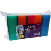 Губки хозяйственные 5 Макси NEW 95x65x30мм 5шт/уп