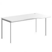 Стол эргономичный СА-1S(R) Белый/Алюминий 1600х900х755. IMAGO-S Стол эргономичный СА-1S(R) Белый/Алюминий 1600х900х755. IMAGO-S