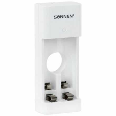 Зарядное устройство с аккумуляторами 2 шт. AAA (HR03), 1000 mAh, SONNEN BC2, в блистере, 455004 Зарядное устройство с аккумуляторами 2 шт. AAA (HR03), 1000 mAh, SONNEN BC2, в блистере, 455004