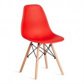 Стул Tetchair CINDY (EAMES) (mod. 1801) дерево бук/металл/сиденье пластик, 45x51x82 см, Red (красный) СПб