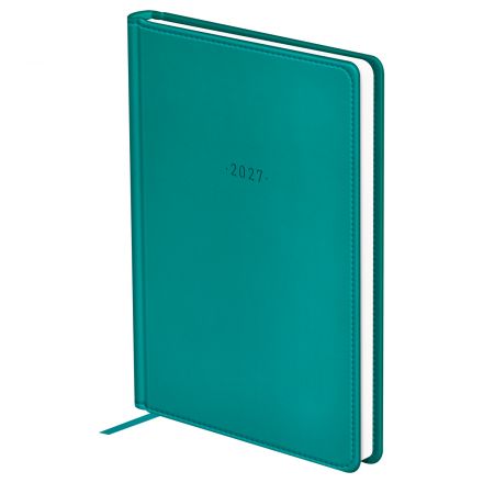 Ежедневник датированный 2027г., А5, 176л., твердый переплет, кожзам, BG "Winner. Dark teal", темно-бирюзовый