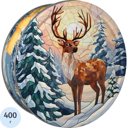 Печенье Regnum Северный олень сдобное пряное ж/б, 400г