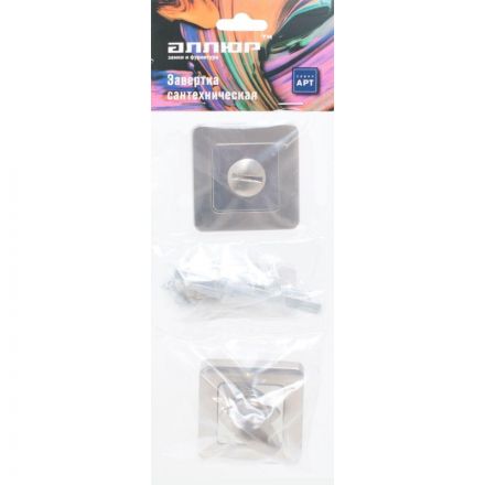 Завертка УЗК_cантехн. к ручкам АЛЛЮР АРТ BK-S1 SN/CP(4182) матовый никель