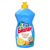 Средство для мытья посуды Биолан Апельсин и Лимон 450гр