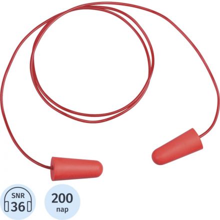 Беруши DELTA PLUS со шнурком (CONICCO200JA) 200 пар/уп