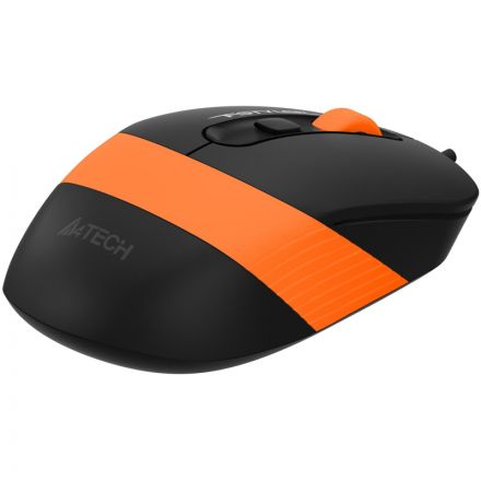 Мышь компьютерная A4Tech Fstyler FM10S черный/оранж (1600dpi) USB (4but)
