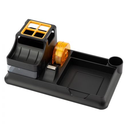 Набор настольный канцелярский Deli E38252A 17 предметов черный/ прозрачный Набор настольный канцелярский Deli E38252A 17 предметов черный/ прозрачный