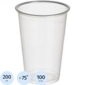 Стакан одноразовый 200мл прозр., для хол/гор., КОМУС ПП, 100шт/уп