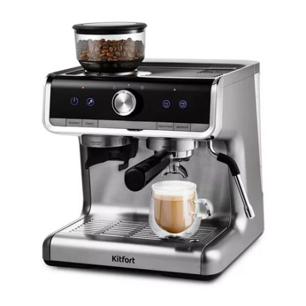 Кофейная станция KITFORT КТ-789, 1550 Вт, объем 2,8 л, для зерен 250 г, ручной капучинатор, серая Кофейная станция KITFORT КТ-789, 1550 Вт, объем 2,8 л, для зерен 250 г, ручной капучинатор, серая
