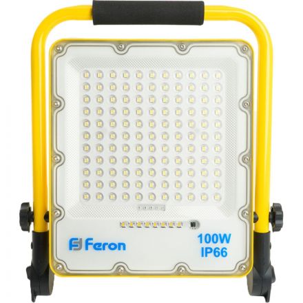 Прожектор светодиодный Feron LL-952 переносной с з/у IP66 100W 6400K(48677) Прожектор светодиодный Feron LL-952 переносной с з/у IP66 100W 6400K(48677)