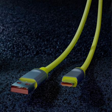 Кабель BOLD USB – Type-C, 1 м, 3 А, SMARTBUY, для быстрой зарядки и передачи данных, толстый, желтый, 18133, 3112BOLD-YELLOW Кабель BOLD USB – Type-C, 1 м, 3 А, SMARTBUY, для быстрой зарядки и передачи данных, толстый, желтый, 18133, 3112BOLD-YELLOW