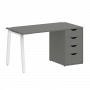 Home Office Стол письменный VR.SP-3-138.4.A Металлик/Белый металл 1380*720*750
