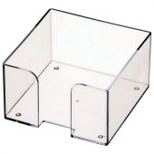 Подставка для бумажного блока пластиковая, 90х90х50 мм, прозрачная, ПЛ61