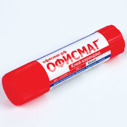 Клей-карандаш ОФИСМАГ, 15 г, 222081 Клей-карандаш ОФИСМАГ, 15 г, 222081