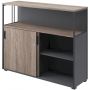 Шкаф-купе Комус Мебель К-Loft 241Н042 1370х420х1116 дуб сонома темн/графит