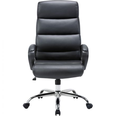 Кресло BN_U_EChair-679 TR рецикл.кожа черный, хром Кресло BN_U_EChair-679 TR рецикл.кожа черный, хром