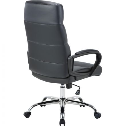 Кресло BN_U_EChair-679 TR рецикл.кожа черный, хром Кресло BN_U_EChair-679 TR рецикл.кожа черный, хром