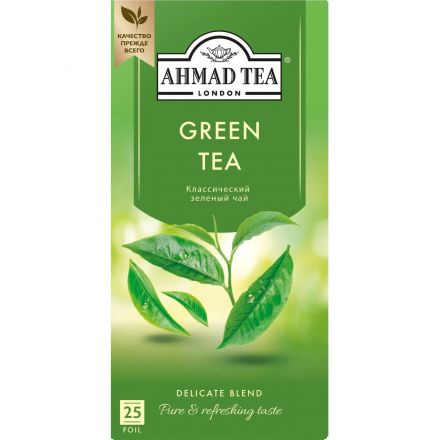 Чай Ahmad Green Tea, 25 пакетиков в упаковке