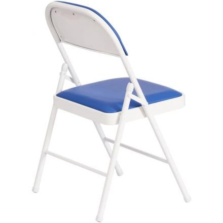 Стул складной FOLDER (mod. 3022G) мет, 46.5х47.5х79, син/бел