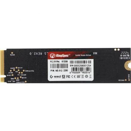 SSD накопитель Kingspec PCIe 3.0 x4 512GB NE-512 M.2 2280