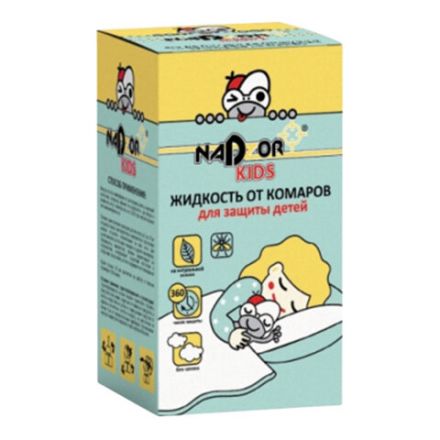 Жидкость от комаров для электрофумигатора детская 30 мл, NADZOR KIDS, без запаха, 22946 Жидкость от комаров для электрофумигатора детская 30 мл, NADZOR KIDS, без запаха, 22946