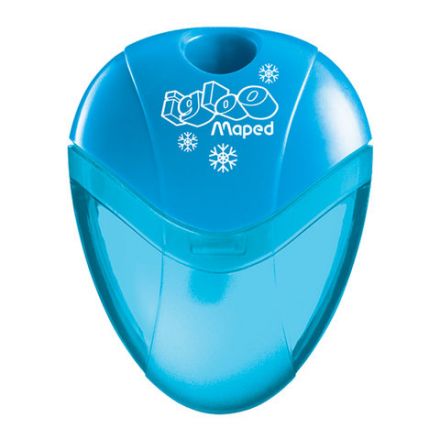 Точилка MAPED (Франция) "I-Gloo", с контейнером, ассорти, дисплей, 534754 Точилка MAPED (Франция) "I-Gloo", с контейнером, ассорти, дисплей, 534754