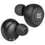 Наушники с микрофоном (гарнитура) DEFENDER TWINS 638, Bluetooth, беспроводные, черные, 63638