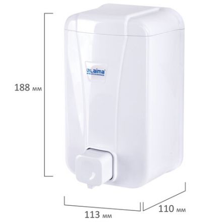 Дозатор для жидкого мыла LAIMA PROFESSIONAL LSA, НАЛИВНОЙ, объем 1 л, цвет белый, 607995, 3430-0 Дозатор для жидкого мыла LAIMA PROFESSIONAL LSA, НАЛИВНОЙ, объем 1 л, цвет белый, 607995, 3430-0