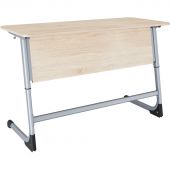 Парта АM_Smart на ПО 2М 3-5гр.Экран,СтЛДСП ЗУ серый 9006муар, Дуб молочный