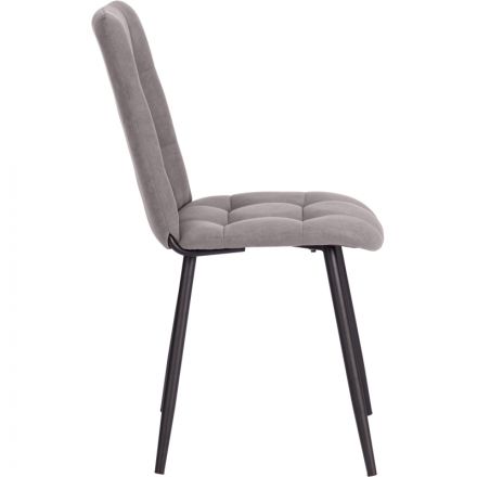 Стул Комус Мебель Felicita велюр, 47х54х86, серый Стул Комус Мебель Felicita велюр, 47х54х86, серый