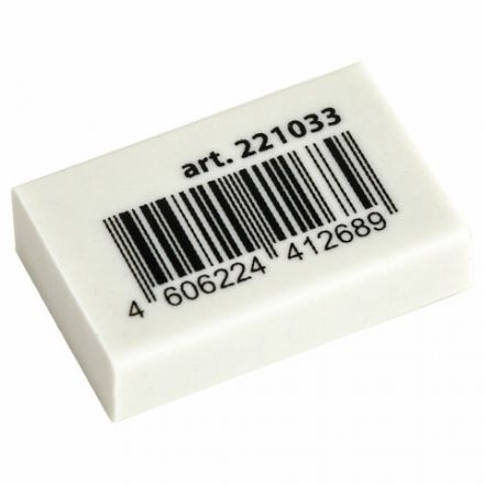 Ластик BRAUBERG "Classic", 26х17х7 мм, белый, прямоугольный, 221033 Ластик BRAUBERG "Classic", 26х17х7 мм, белый, прямоугольный, 221033