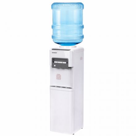 Кулер для воды SONNEN FSC-03AC, напольный, НАГРЕВ/ОХЛАЖДЕНИЕ КОМПРЕССОР, шкаф, 3 крана, белый, 455419