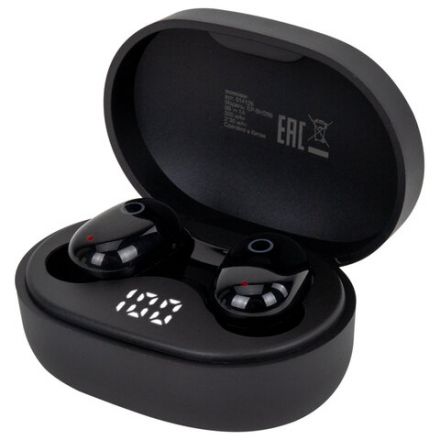 Наушники беспроводные TWS внутриканальные с микрофоном, SONNEN EP-BH25B, Bluetooth 5.3, черные, 514125