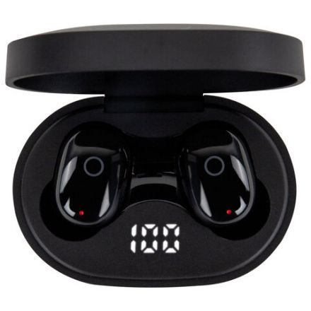 Наушники беспроводные TWS внутриканальные с микрофоном, SONNEN EP-BH25B, Bluetooth 5.3, черные, 514125