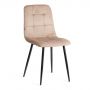 Стул Чилли/Chilly (мод.7094-1) вельвет/металл, 44,5х52,5х86 см, Beige (бежевый) HLR8 / черный
