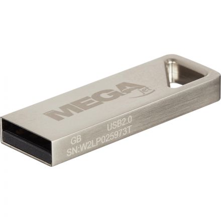 Флеш-память Promega Jet 64GB USB2.0 серебро, металл, под лого NTU326U2064GS
