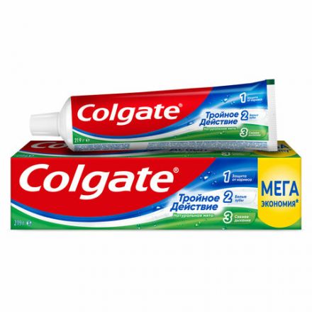 Зубная паста 150 мл COLGATE "Натуральная мята", тройное действие, с фторидом, 6920354806926 Зубная паста 150 мл COLGATE "Натуральная мята", тройное действие, с фторидом, 6920354806926