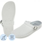 Сабо муж.нат.кожа цв.белый(р.43) (10-12-7)